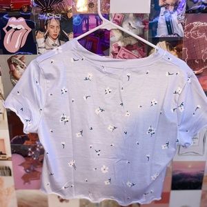 cute floral blue top